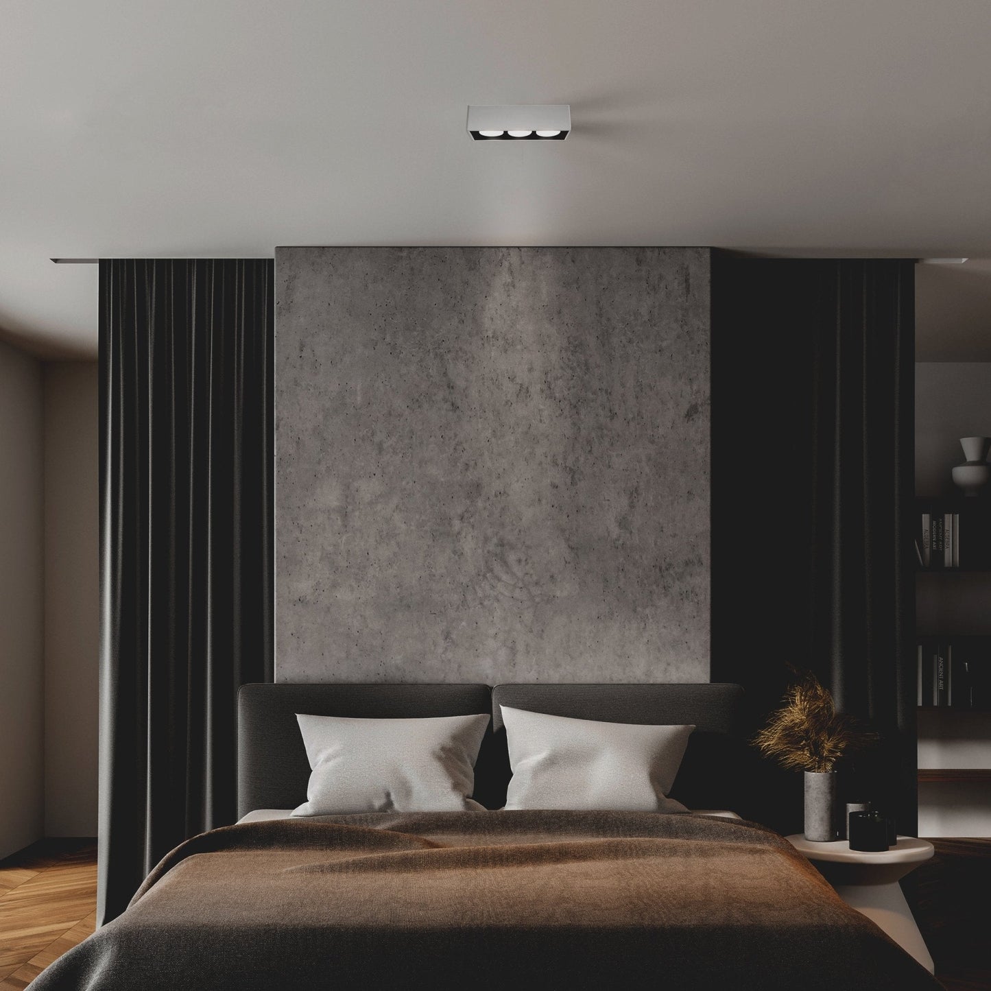 LED's Light Cube LED Plafondlamp - 3 lichtpunten - Draaibaar licht - Staal - 30 x 8 cm - Wit