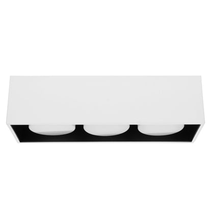 LED's Light Cube LED Plafondlamp - 3 lichtpunten - Draaibaar licht - Staal - 30 x 8 cm - Wit