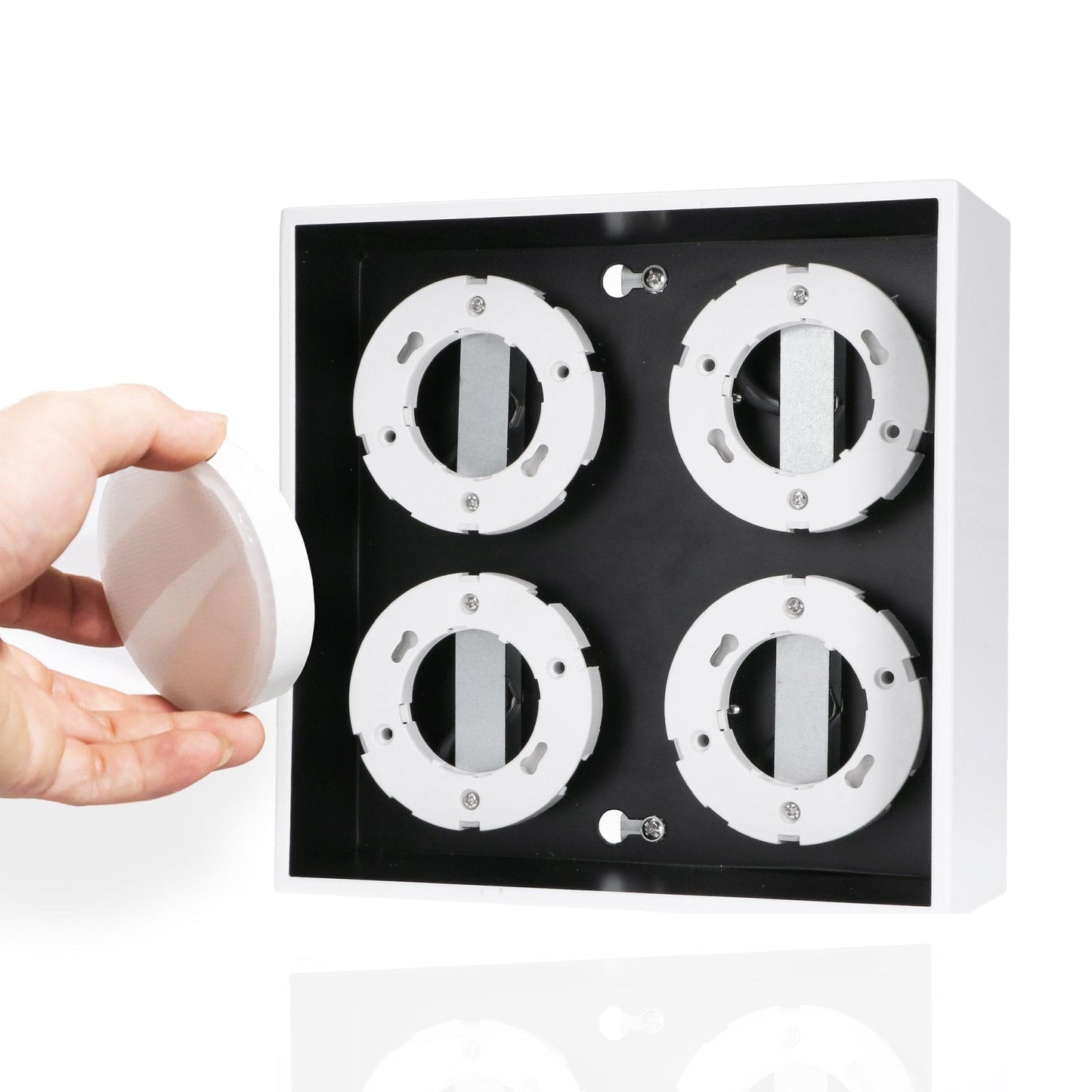 LED's Light Cube LED Plafondlamp - 4 lichtpunten - Draaibaar licht - Staal - 20 x 20 cm - Wit