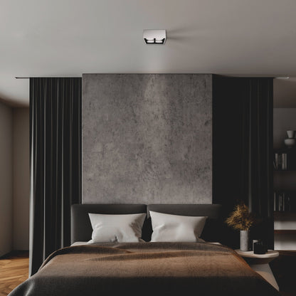 LED's Light Cube LED Plafondlamp - 4 lichtpunten - Draaibaar licht - Staal - 20 x 20 cm - Wit