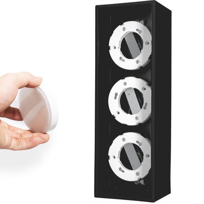 LED's Light Cube LED Plafondlamp - 3 lichtpunten - Draaibaar licht - Staal - 30 x 8 cm - Zwart