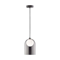 Comnox - Deco Hanglamp Smoke Glas - Stijlvolle sfeerverlichting - Zwart met LED