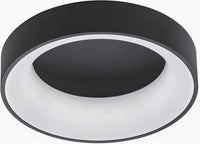 Comnox - Deco Plafondlamp - Instelbare sfeer met RGB achtergrondverlichting - Zwart 45 cm