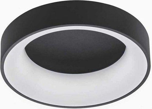 Comnox - Deco Plafondlamp zwart – Moderne verlichtingsoplossing – Dimbaar wit licht – 45 cm – RGB-backlight – LED