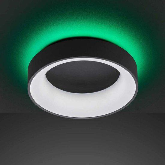 Deco Plafondlamp zwart Ø 45 cm met afstandsbediening - Dimbaar wit licht - Achtergrondverlichting