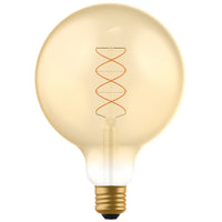 Comnox - DecoDim LED Lamp Goud E27 - Comfortabel verlichtingsoptie voor de 50-plus - Dimbaar extra warm wit licht - Ø 12,5 cm - Goud glas