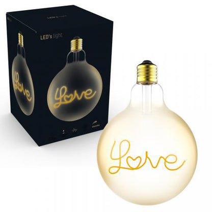 DecoDim Mega LED Lamp met tekst E27 - Love - Dimbaar extra warm wit - Globe