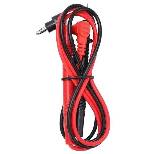 Oranje digitale multimeter met zwarte display en draaiknop, voorkeurskleur oranje, geschikt voor elektrische reparaties en technische metingen in de garage of werkplaats.