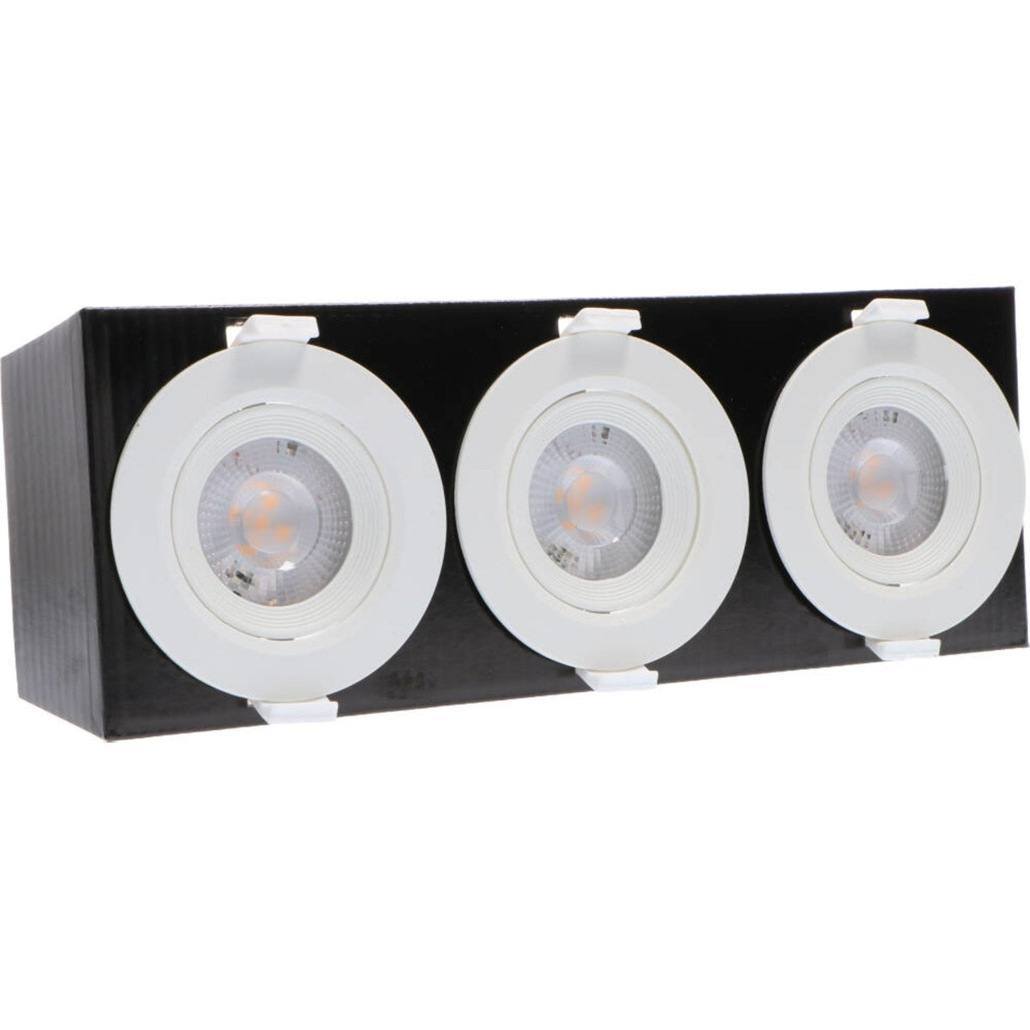 LED's Light 3-pack DimPro LED Inbouwspots Wit - Ø 68mm - Kantelbaar - Dimbaar - Warm wit