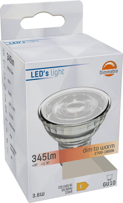 Dimbare GU10 LED Spot - Dimbaar naar extra warm wit licht - 345 lm