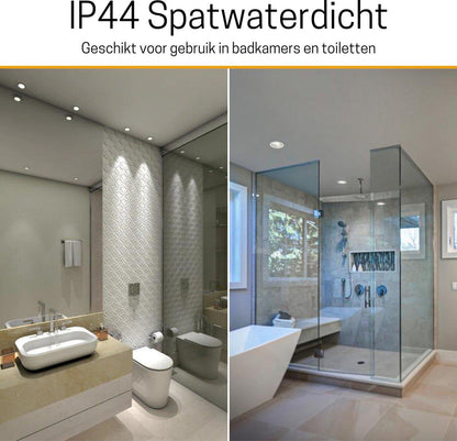 3 PACK - LED's Light Pro LED Inbouwspot Zwart - DimToWarm - Ø 68mm - Kantelbaar - Warm wit licht - CRI95- Dimbaar