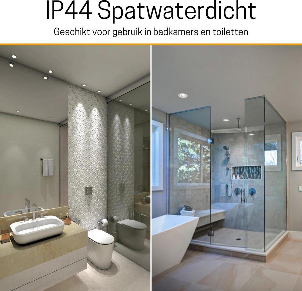 6 PACK - LED's Light Pro LED Inbouwspot Zwart - DimToWarm - Ø 68mm - Kantelbaar - Warm wit licht - CRI95- Dimbaar