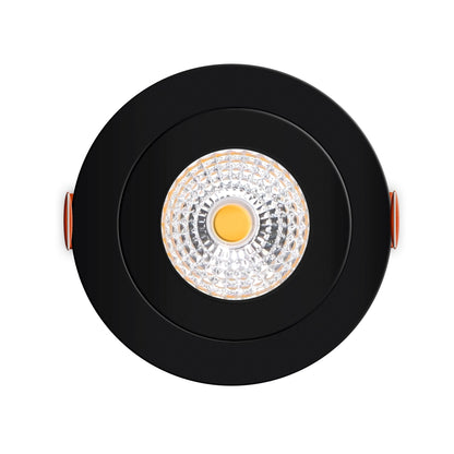 Comnox - DimToWarm LED Inbouwspot Zwart - Dimbaar Warm Wit Licht - Ø68mm Kantelbaar - IP44