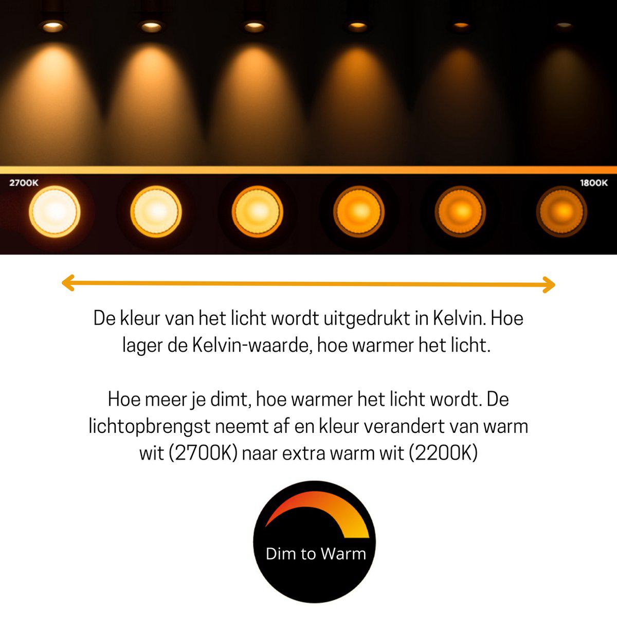 Dimbare LED Lamp E14 - Dimbaar naar extra warm wit - 1 lamp