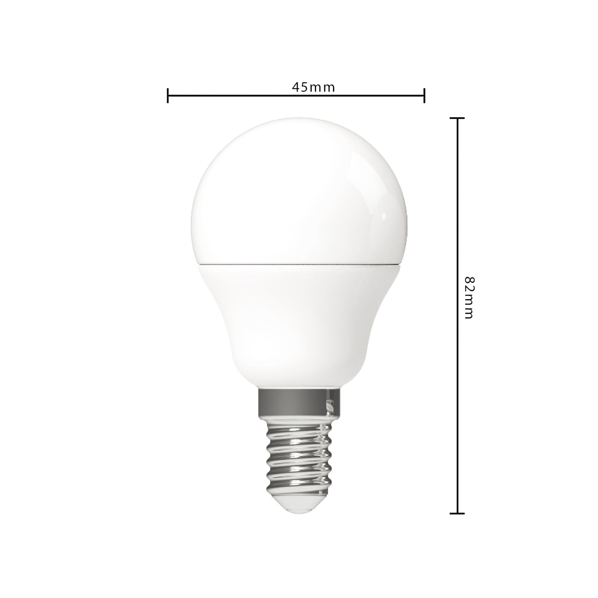 Een witte LED-lamp met E14-schroefdraad, glanzend en klassiek ontworpen voor energiezuinig verlichting in huishoudelijke en commerciële ruimtes. Perfect voor moderne, duurzame verlichting.