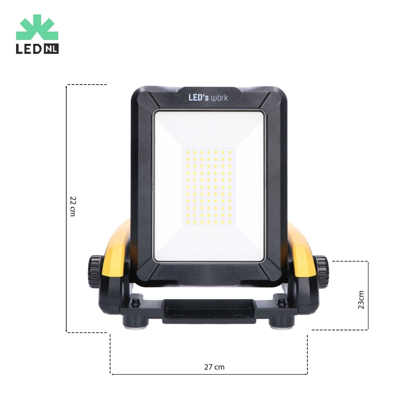 LED's Work 18V Draadloze LED Werklamp 2900 - Werkt op accu van Makita, Bosch, Dewalt, Milwaukee, Metabo – IP54