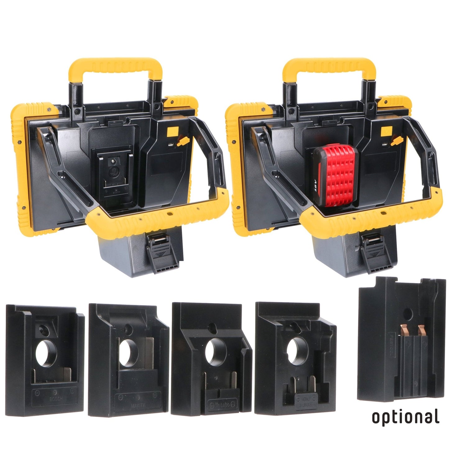 LED's Work Draadloze LED Bouwlamp 5200 - Werkt op accu's van Makita, Bosch, Dewalt, Milwaukee, Metabo – IP54