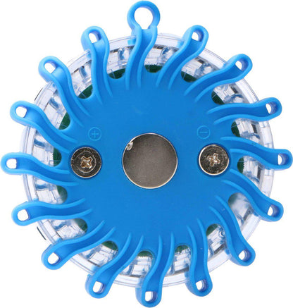 Draadloze LED Zwaailamp Blauw op batterijen - 9 standen - Magnetisch & Waterdicht