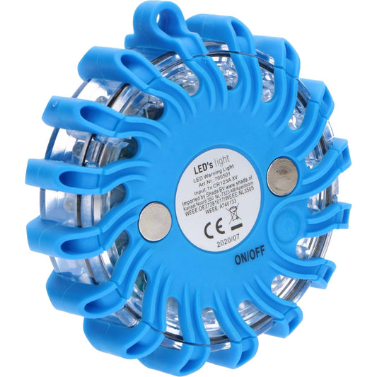 Comnox - LED Zwaailamp Blauw - Onmiddellijk zichtbaar SOS signaal - Waterdicht IP67 - Magnetisch - 9 standen - 220 gram