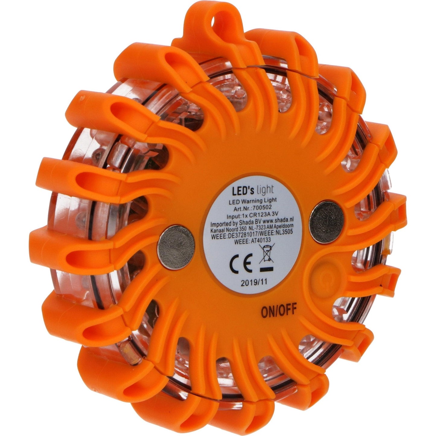 LED's Light Draadloze LED Zwaailamp op Batterijen - 9 standen - Magnetisch & Waterdicht - Oranje