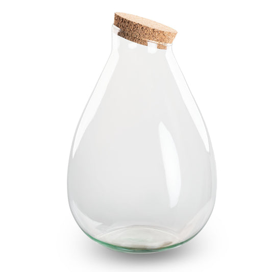 Terrarium bottle 'Drop XL' with cork - Closed terrarium Ø 29 cm ↑ 37 cm
