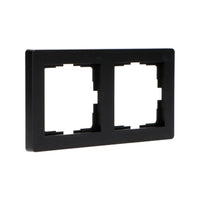 Comnox Dubbelframe voor wandcontactdoos - Universeel zwart - 55 x 55 mm