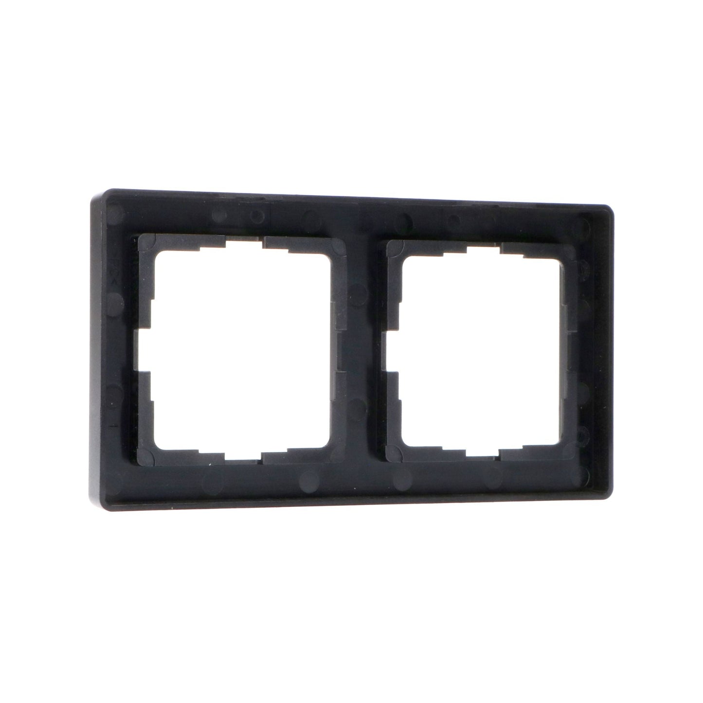 Dubbelframe voor wandcontactdoos - Universeel - 55 x 55 mm - Zwart