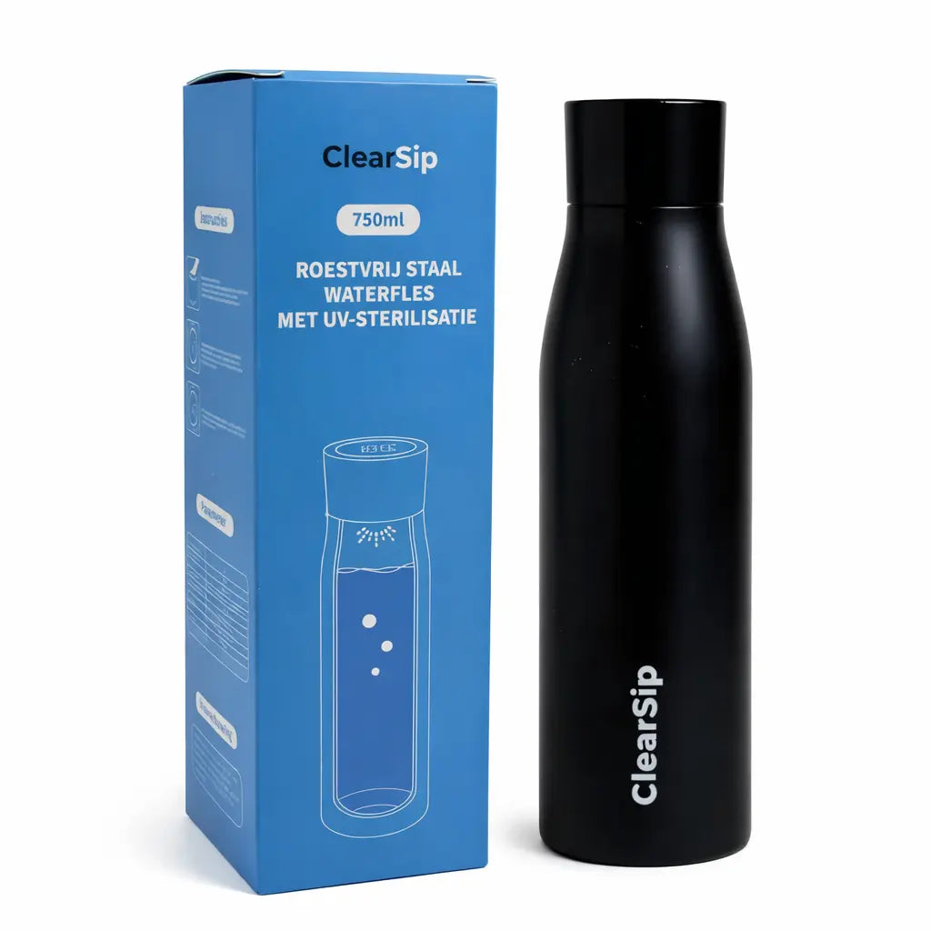Slimme Waterfles – UV‑C zelfreinigend & drinkherin... - ClearSip