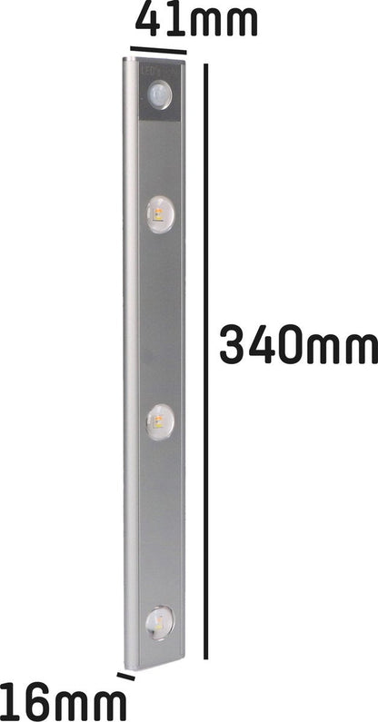 LED's Light EasyFix Kastverlichting onderbouwverlichting met Bewegingssensor - RGB functie - 3 lichtpunten - Draadloos en oplaadbaar - 35 cm