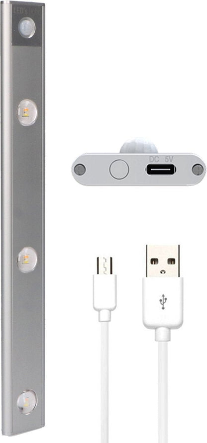 LED's Light EasyFix Kastverlichting onderbouwverlichting met Bewegingssensor - RGB functie - 3 lichtpunten - Draadloos en oplaadbaar - 35 cm