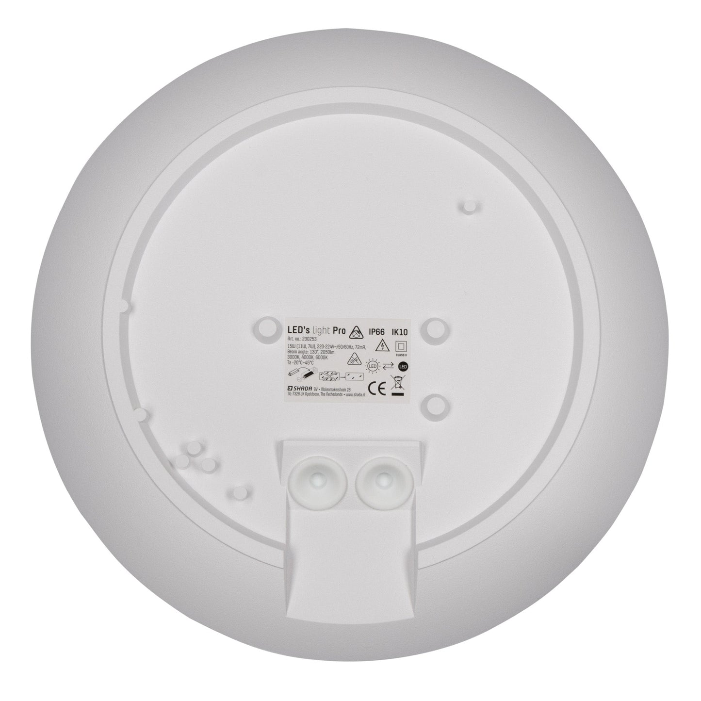 De witte wandlamp toont drie kleuren: warm wit (3000K), neutraal wit (4000K) en koud wit (6000K), ideaal voor flexibele verlichting in woon- en werkomgevingen. Inzoom op de technische specificaties en aansluitingen.