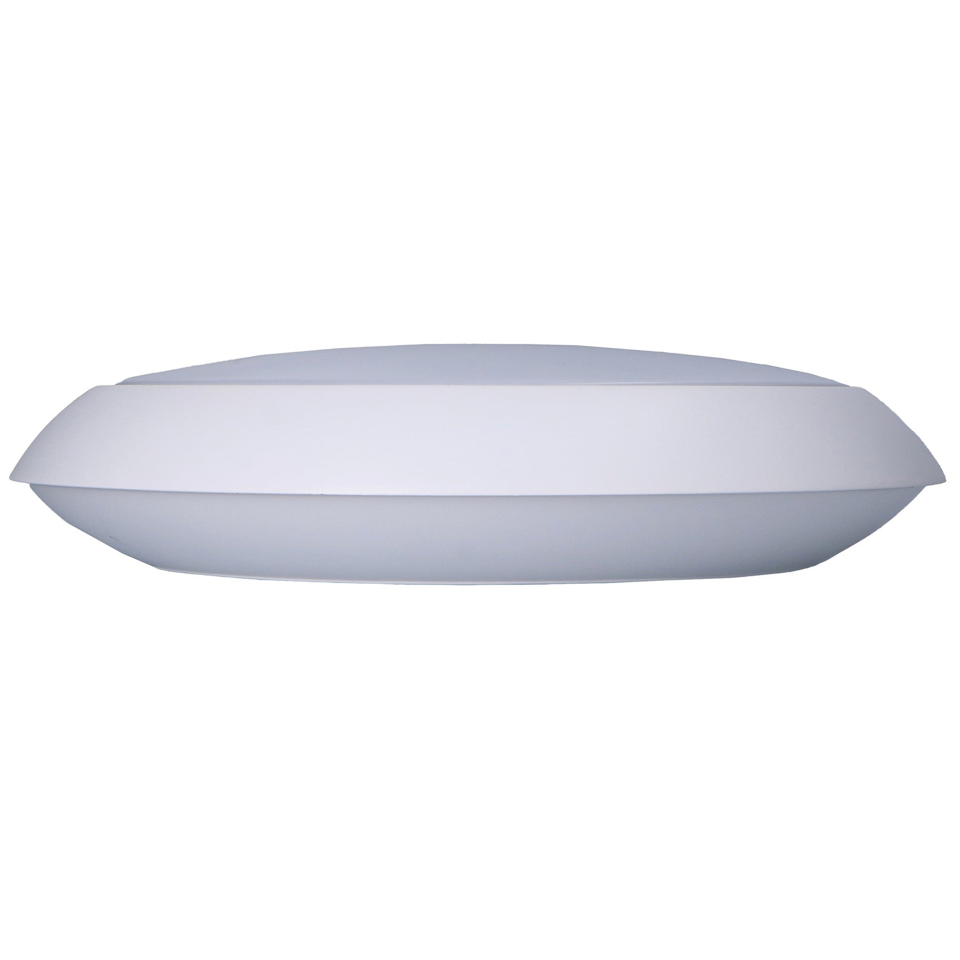 Een witte, ronde LED-plafondlamp met drie kleurtemperatuurzones: 3000K, 4000K en 6000K, voor flexibele verlichting in woon- en werkomgevingen. Inzoom op de technische specificaties en aansluitingen.