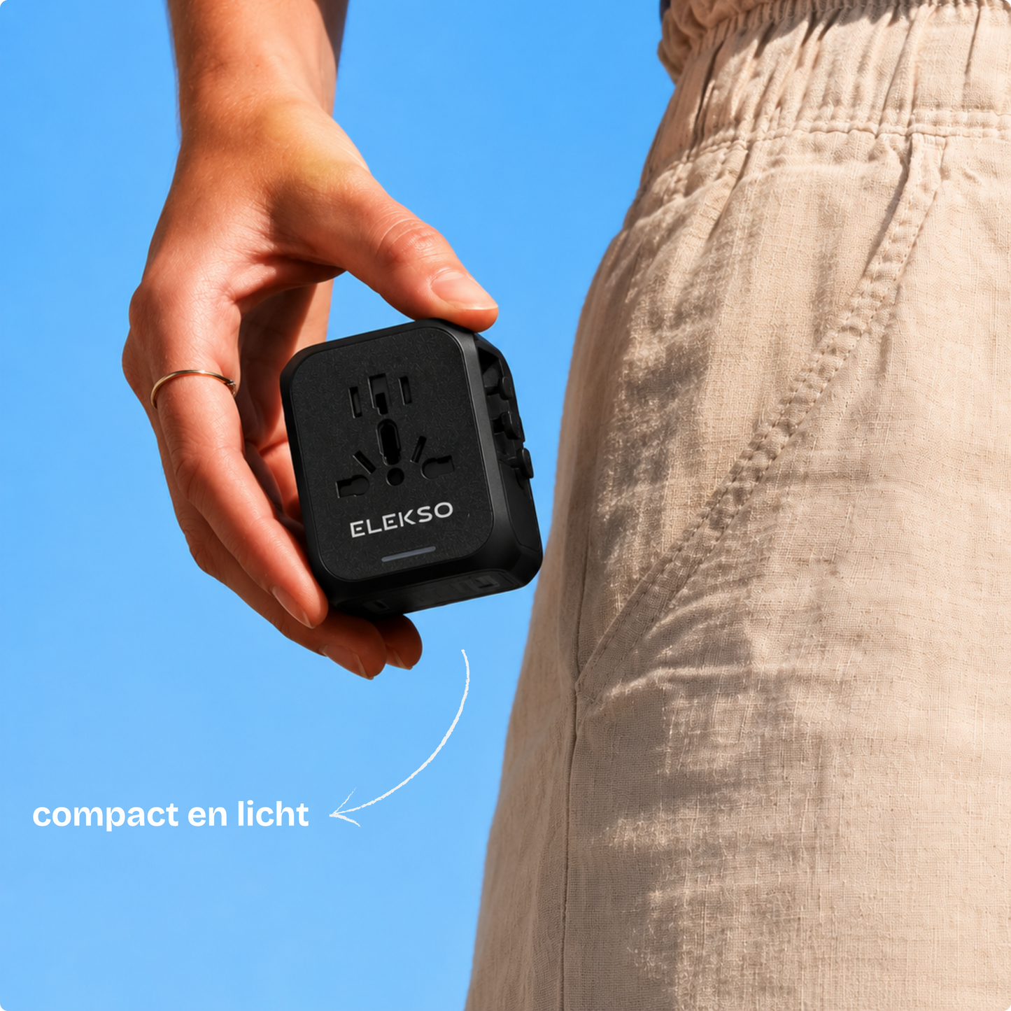Elekso® 3A1C Fast-Charge Wereldstekker