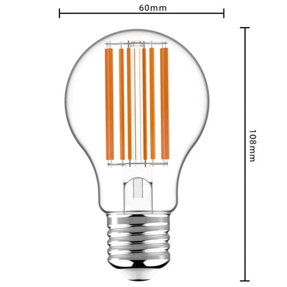 Ultra LED Filament lamp E27 - Energielabel A - Transparant - 3.8W = 60W