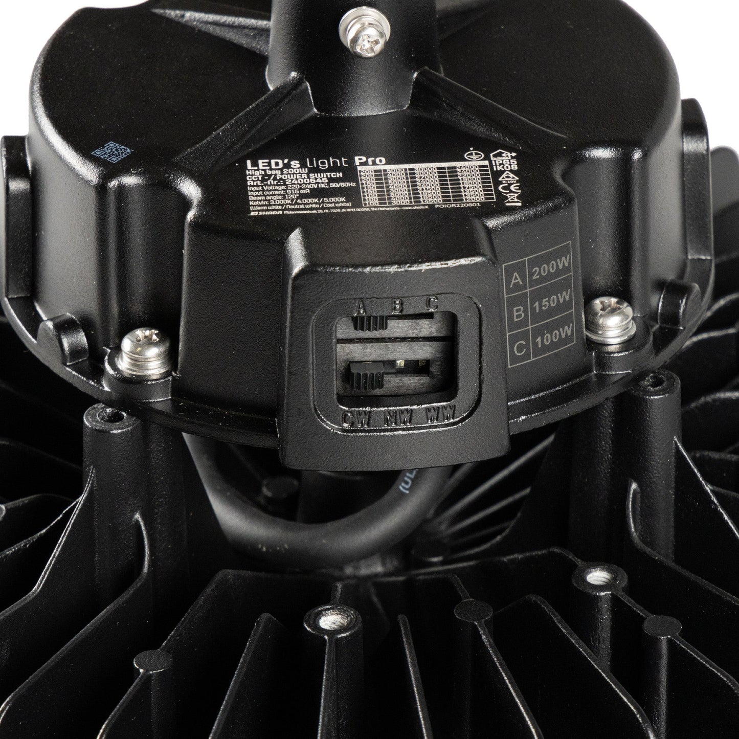 Comnox - LED's Light pro High Bay - Flexibel vermogen en lichtkleur - 200W 30000lm