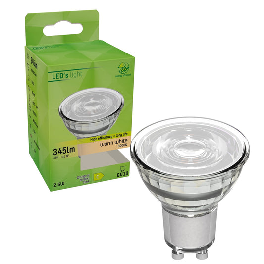 Elite LED Lamp met GU10 fitting - Gaat tot 25 jaar mee - 2W/50W - 345 lm - Warm wit