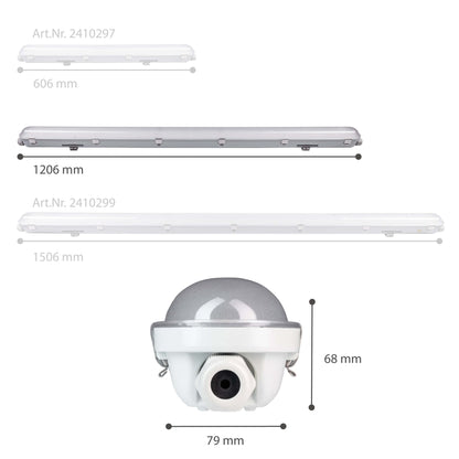 4 PACK - LED's Light Pro TL armatuur 120 cm - Energielabel B - Dimbaar licht - 5400 lm