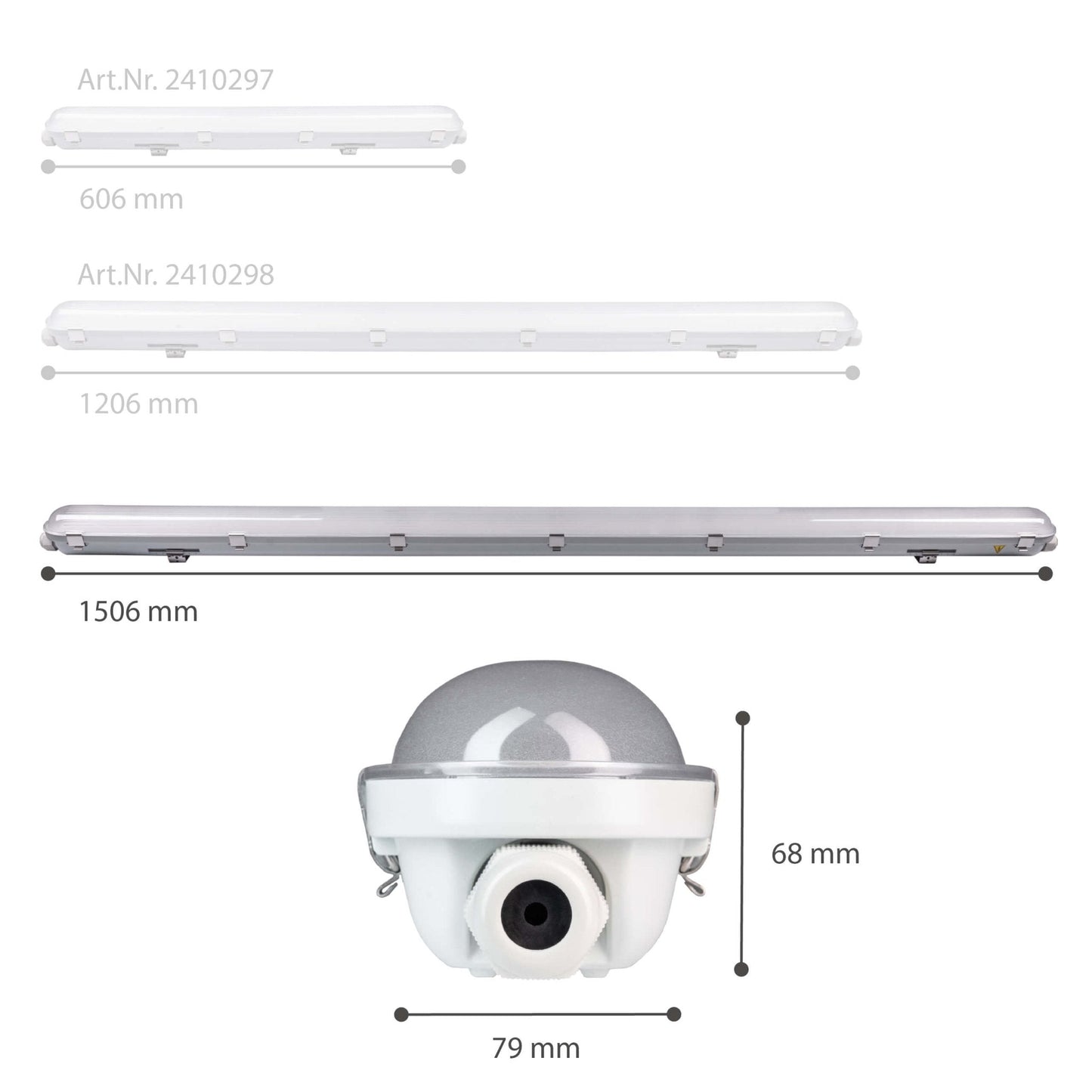 Comnox - Philips LED's Light Pro Koppelbare TL armatuur - Robuuste Industriële Verlichting - 150 cm