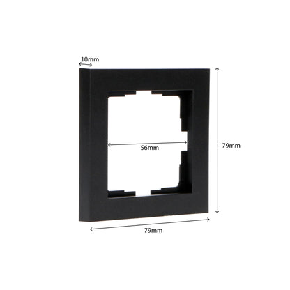 Enkel frame zwart voor wandcontactdoos - 55 x 55 mm