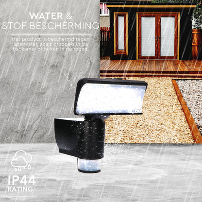 LED's Light LED Schijnwerper met Sensor - Automatische bewegingsvolging - Zwart