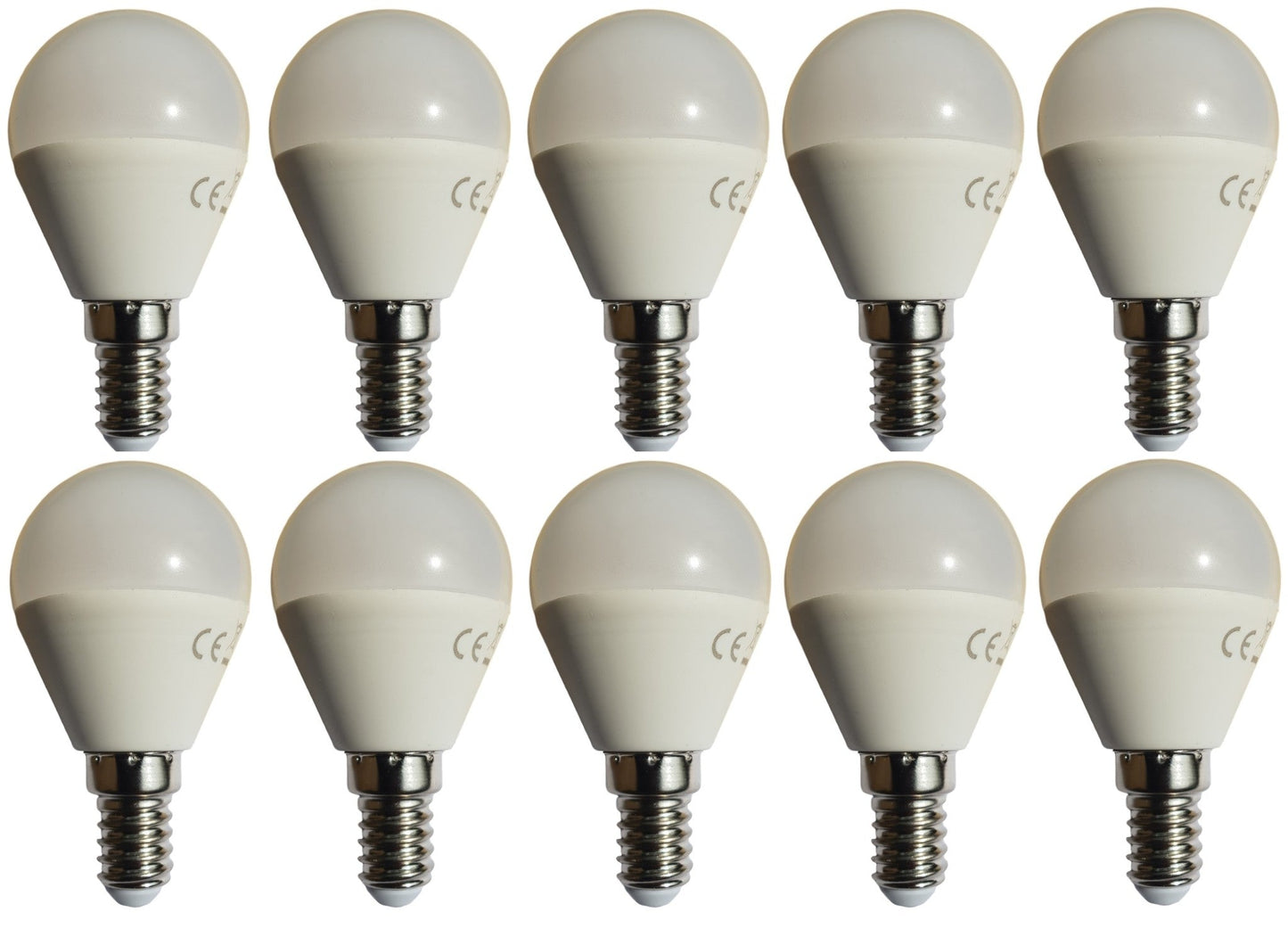 G45 kogellamp 10 stuks | E14 LED lamp 6W=50W | daglichtwit 6400K