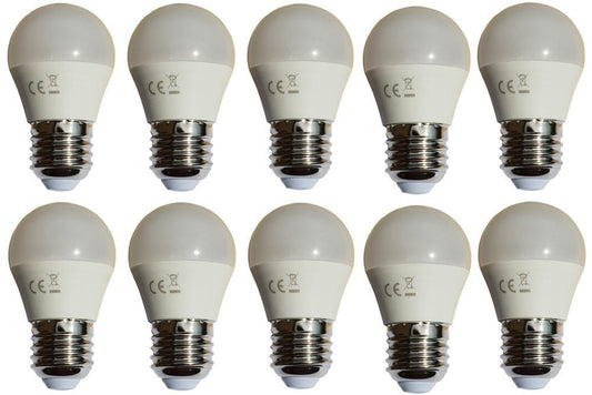 G45 kogellamp 10 stuks | E27 LED lamp 6W=50W | daglichtwit 6400K