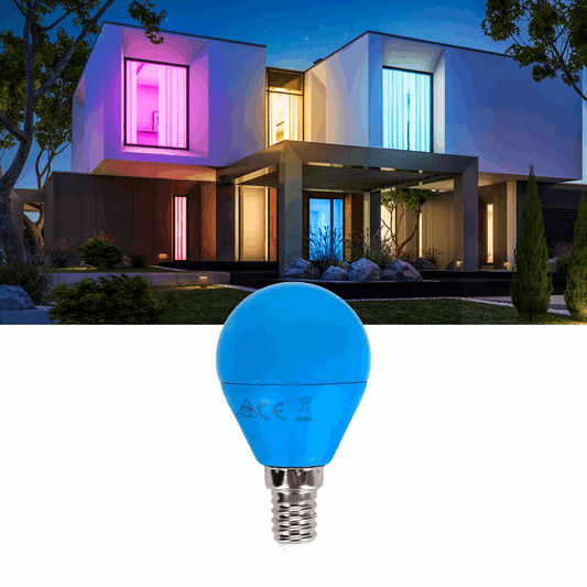 Comnox - G45 Kogellamp - Creëer een rustgevende sfeer - Koel blauw licht - E14 LED 4W - 5 stuks