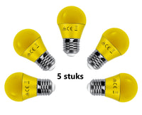 Comnox - G45 kogellamp 5 stuks - Energiezuinige vervanging - E27 LED geel licht