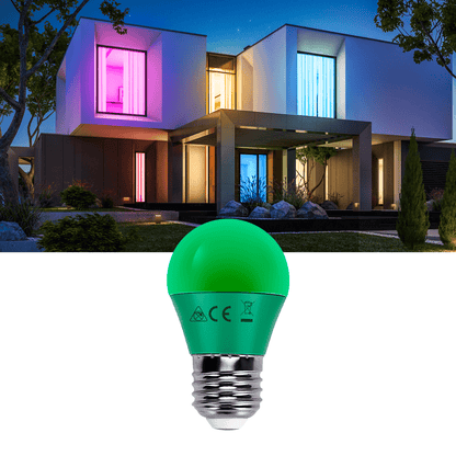 Comnox - E27 LED Kogellamp 5 stuks - Direct helder licht - Comfort & Veiligheid - 4W - Groen - E27