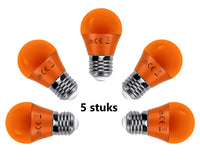 Comnox - G45 kogellamp 5 stuks - Oranje sfeerverlichting - E27 LED