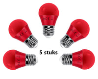 Comnox - E27 Kogellamp G45 Rood - Voordeelverpakking van 5 stuks - 4W LED