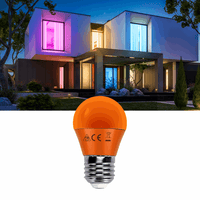 Comnox - G45 Kogellamp - Oranje LED Sfeerlicht - Warm, Levendig Licht - 4W 230V - E27 - Festive Atmosphere - 30 cm