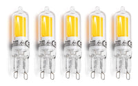 Comnox - G9 steeklampje - Energiezuinig licht voor elke armatuur - Warm wit 3000K - 2,2W - 250 lumen - LED - 5 stuks