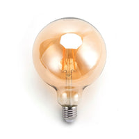 Comnox - Globe gloeilamp G125 - Comfortabele binnenverlichting - Warm amber licht - E27 - 4W LED - 2200K - G125 - Amber